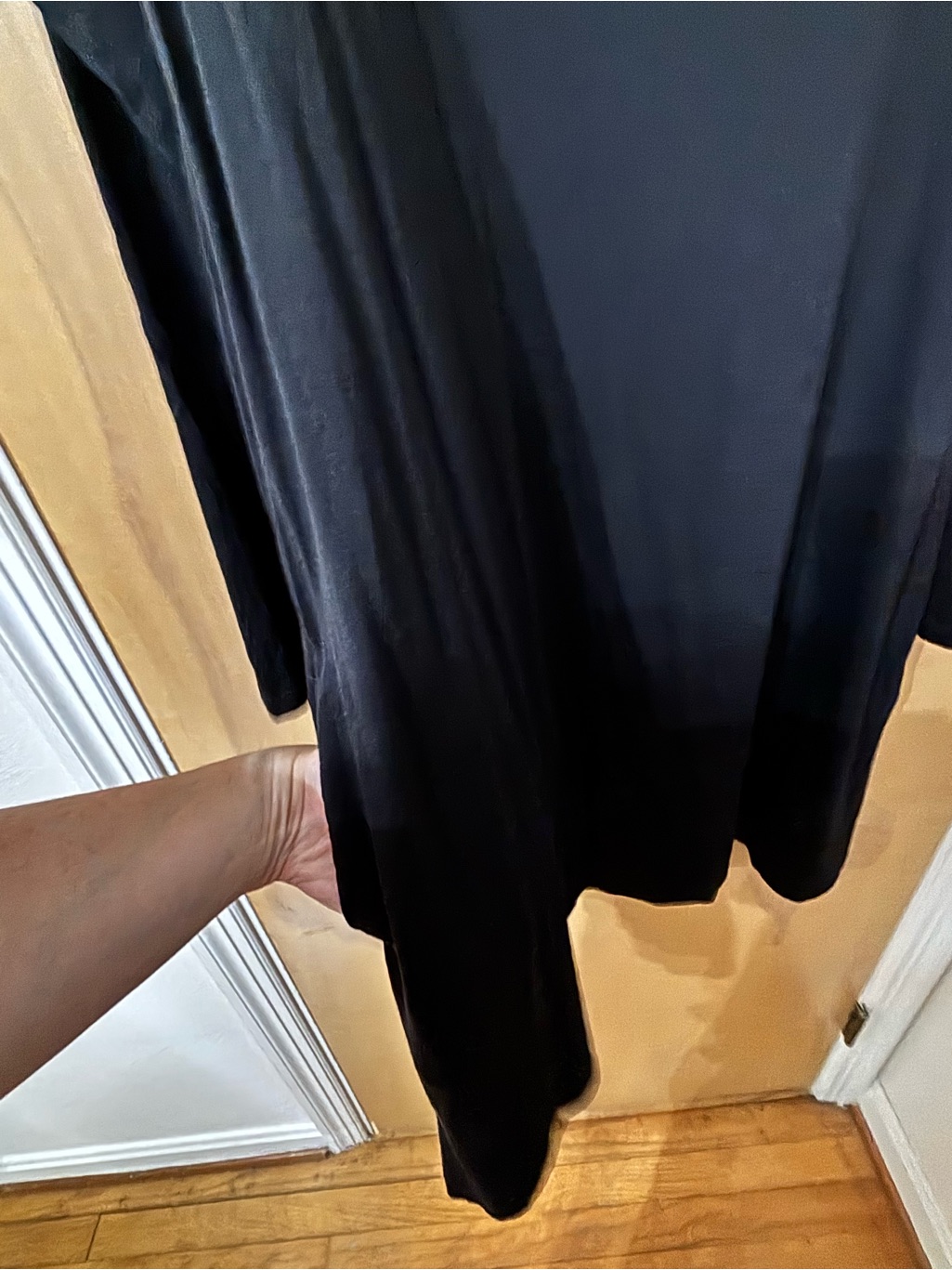 Wool& Rowena Swing Dress Black Merino Wool | Size L — image 4 of 4